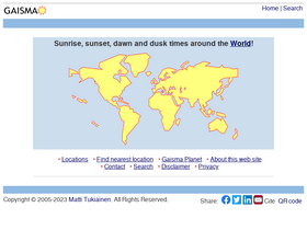 'gaisma.com' screenshot