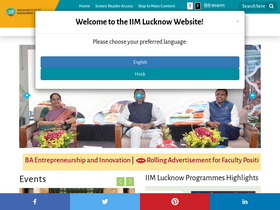 'iiml.ac.in' screenshot