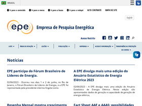 'epe.gov.br' screenshot