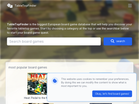 'tabletopfinder.eu' screenshot