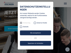'hs-esslingen.de' screenshot