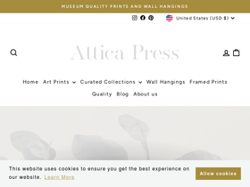 atticapress.com homepage screenshot
