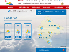 'meteo.co.me' screenshot