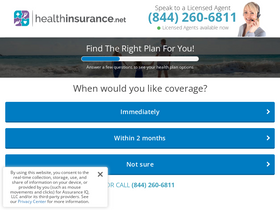 'healthinsurance.net' screenshot