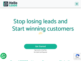 'helloleads.io' screenshot