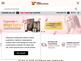 'lojamensageiros.com' screenshot