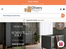 'oliversbabycare.co.uk' screenshot