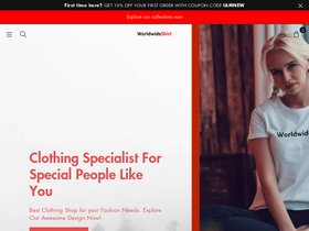 Worldwideshirt homepage screenshot