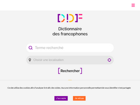 'dictionnairedesfrancophones.org' screenshot