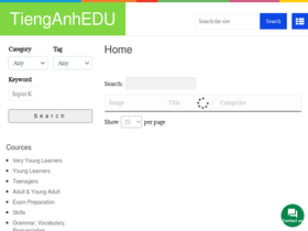 'tienganhedu.com' screenshot
