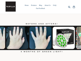 rubyluxlights.com homepage screenshot