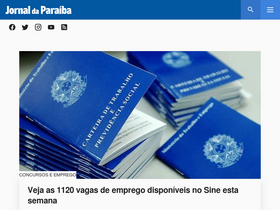 'jornaldaparaiba.com.br' screenshot
