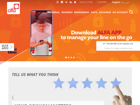'alfa.com.lb' screenshot