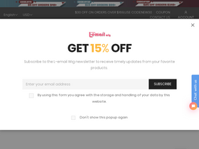 Wig Supplier homepage screenshot
