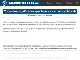 'elsignificadode.net' screenshot