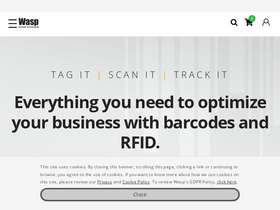 'waspbarcode.com' screenshot