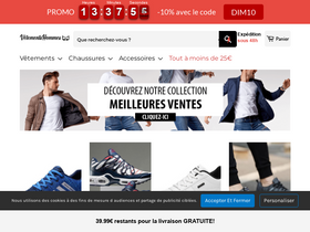 'vetement-hommes.com' screenshot