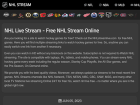 720p discount nhl streams