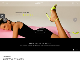 'arezzo.com.br' screenshot