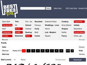 'freebestfonts.com' screenshot