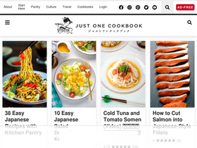 'justonecookbook.com' screenshot