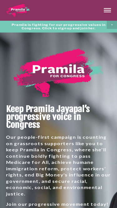 pramilaforcongress.com