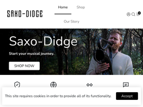 saxo-didge.com homepage screenshot