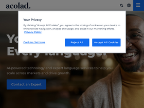 'acolad.com' screenshot