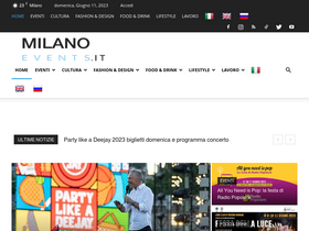 'milanoevents.it' screenshot