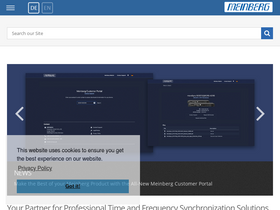 'meinbergglobal.com' screenshot