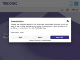 'tridonic.com' screenshot