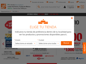 'homedepot.com.mx' screenshot