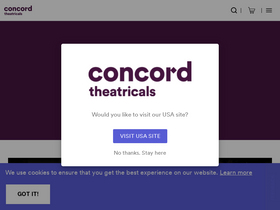 'concordtheatricals.co.uk' screenshot