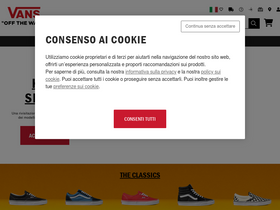 'vans.it' screenshot
