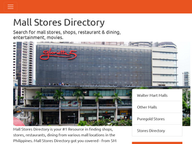 'mallstoresdirectory.com' screenshot
