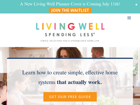 'livingwellspendingless.com' screenshot