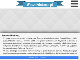'waszaedukacja.pl' screenshot