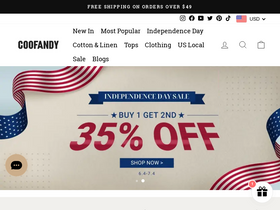 Coofandy website screenshot