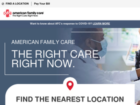 'afcurgentcare.com' screenshot