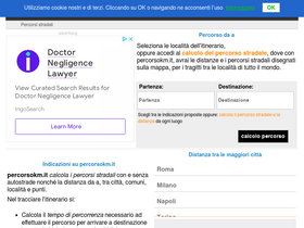 'percorsokm.it' screenshot