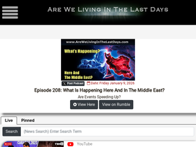 'arewelivinginthelastdays.com' screenshot