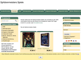 'sphaerenmeisters-spiele.de' screenshot