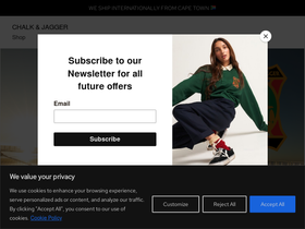 chalkandjagger.com homepage screenshot