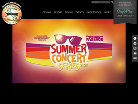 'clearwatercasino.com' screenshot