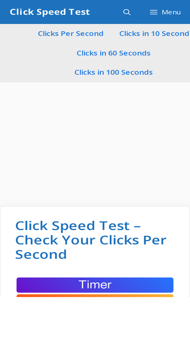 Click Test 10 seconds (Check Your Click Speed in 10 second)