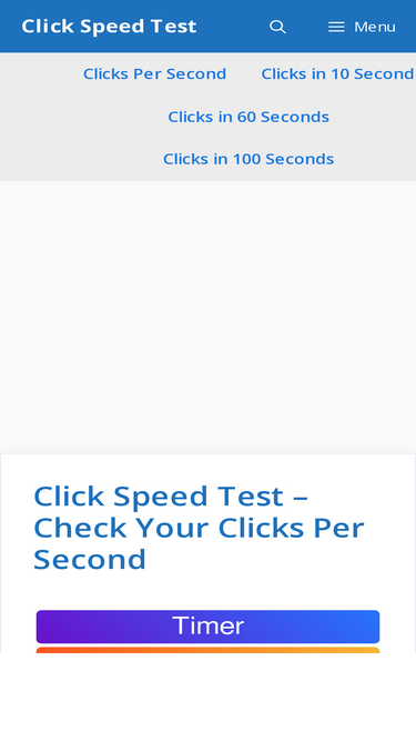 Click Speed Tester - Check Clicks Per Second