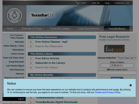 'texasbarcle.com' screenshot
