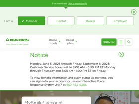'deltadentalnj.com' screenshot