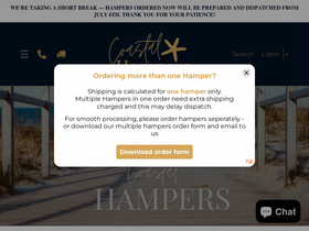 coastalhampers.com.au homepage screenshot