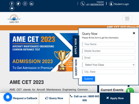 'amecet.in' screenshot